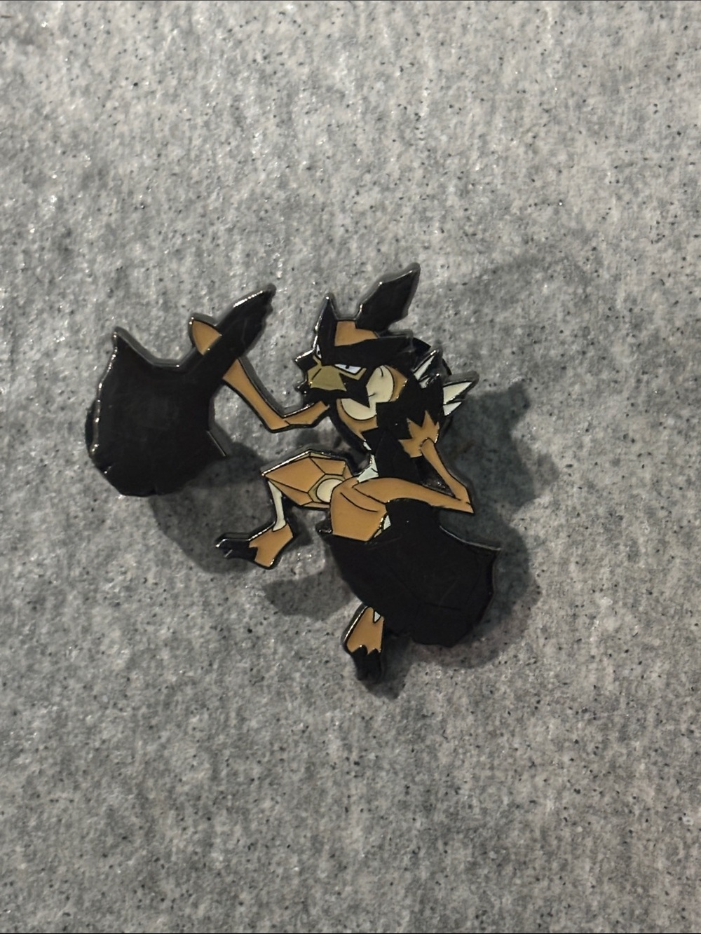 Pokémon Pin Black and Tan Enamel Brooch Women's Jewelry